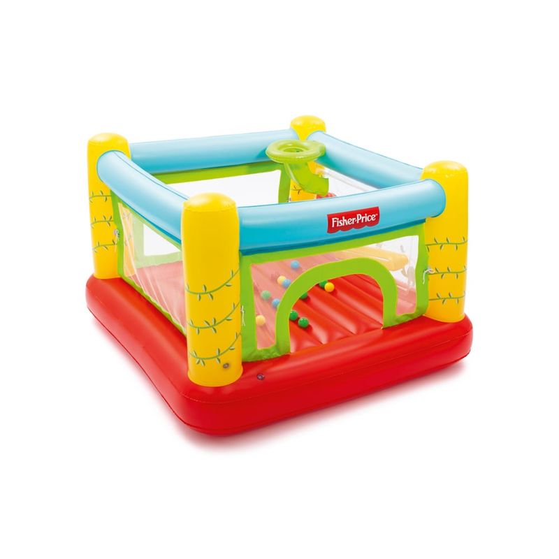BESTWAY - Castillo Saltador Inflable Con Pelotas Fisher Price 1.75X1.73X1.14M