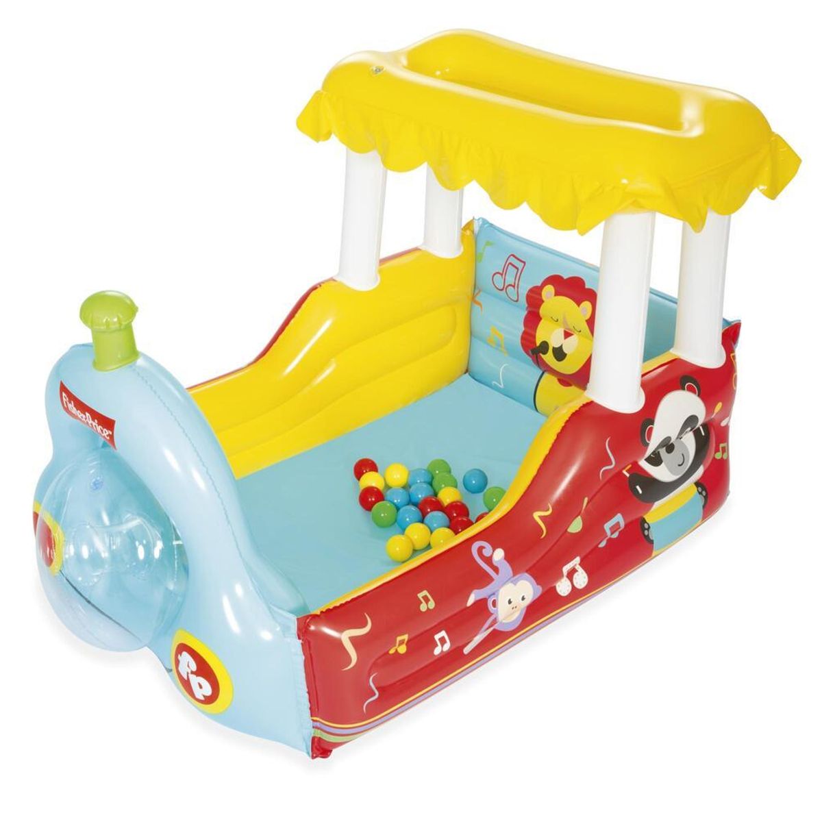 BESTWAY - Avion Inflable Piscina Con Pelotas Fisher Price 132X94X89Cms