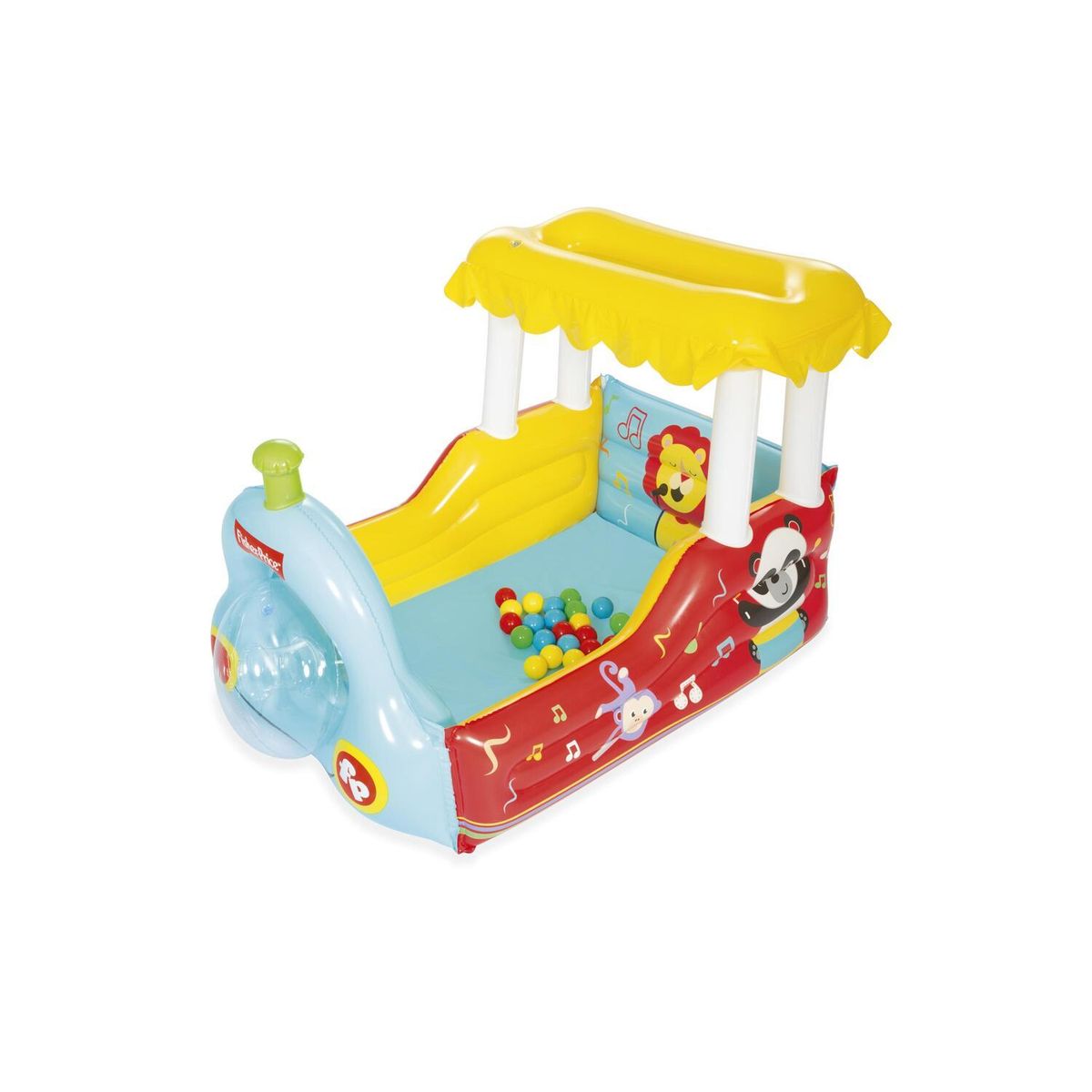 BESTWAY - Avion Inflable Piscina Con Pelotas Fisher Price 132X94X89Cms