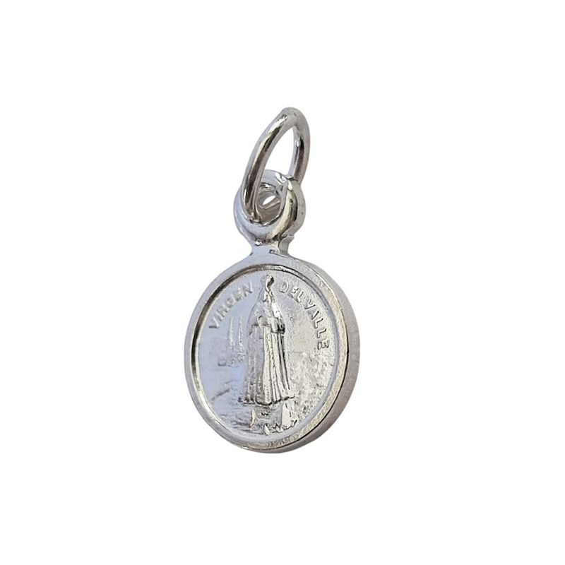 ANDREA COGGIOLA JOYAS - Colgante Medalla Virgen Del Valle 10mm Plata Fina 925