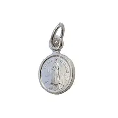ANDREA COGGIOLA JOYAS - Colgante Medalla Virgen Del Valle 10mm Plata Fina 925