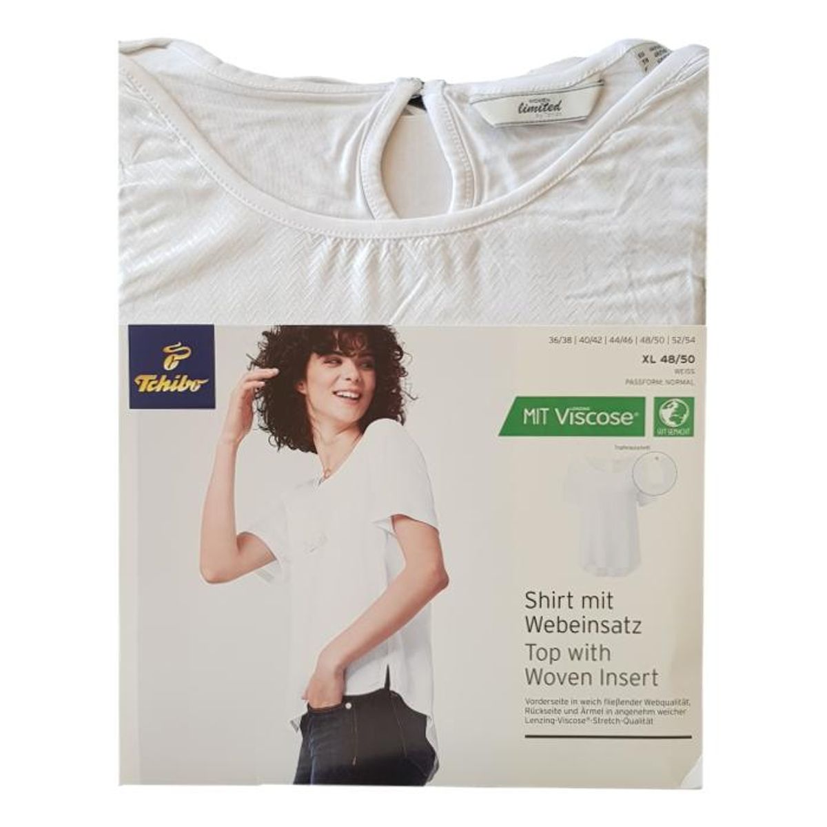 TCHIBO - Polera Tejida Blanca Mujer