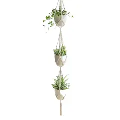 MACRAKO - Colgante de Macramé para tus macetas TRIPLE