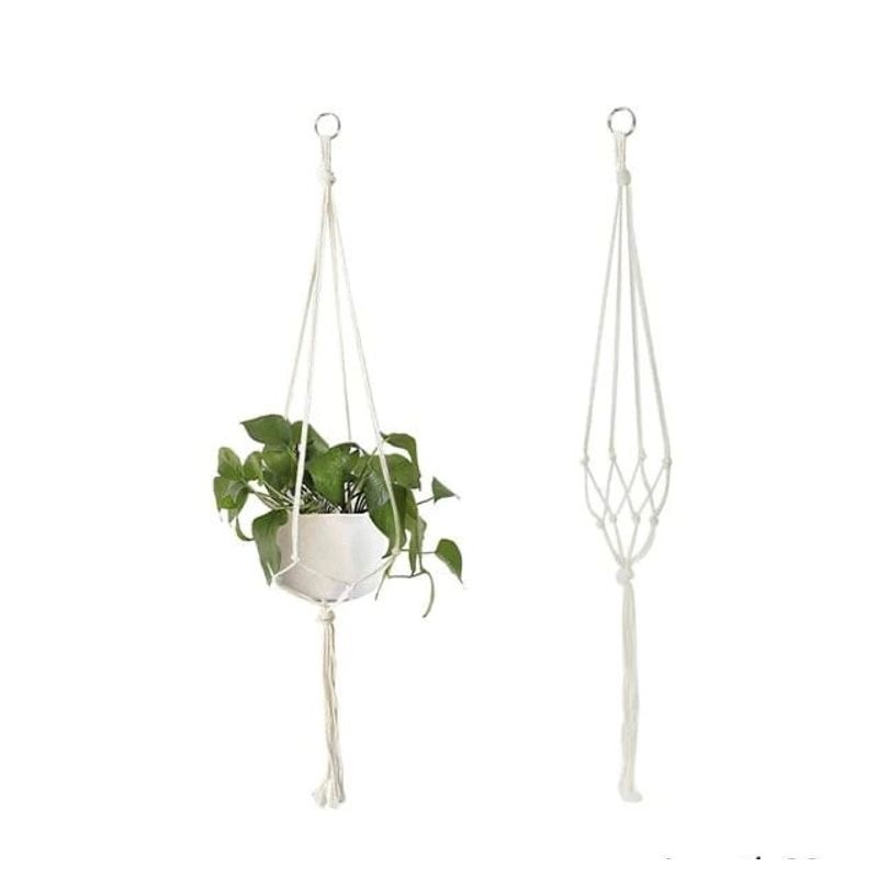 MACRAKO - Colgante de Macramé para tus macetas simple 80 cm