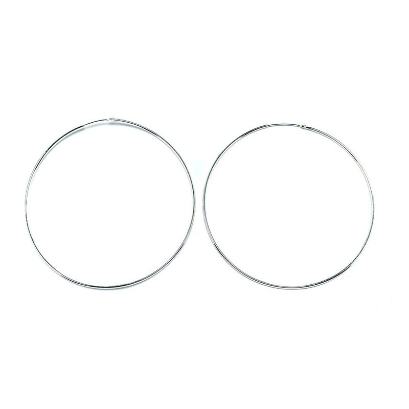 ANDREA COGGIOLA JOYAS - Aros Argolla 75mm Plata Fina 925