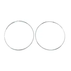 ANDREA COGGIOLA JOYAS - Aros Argolla 75mm Plata Fina 925