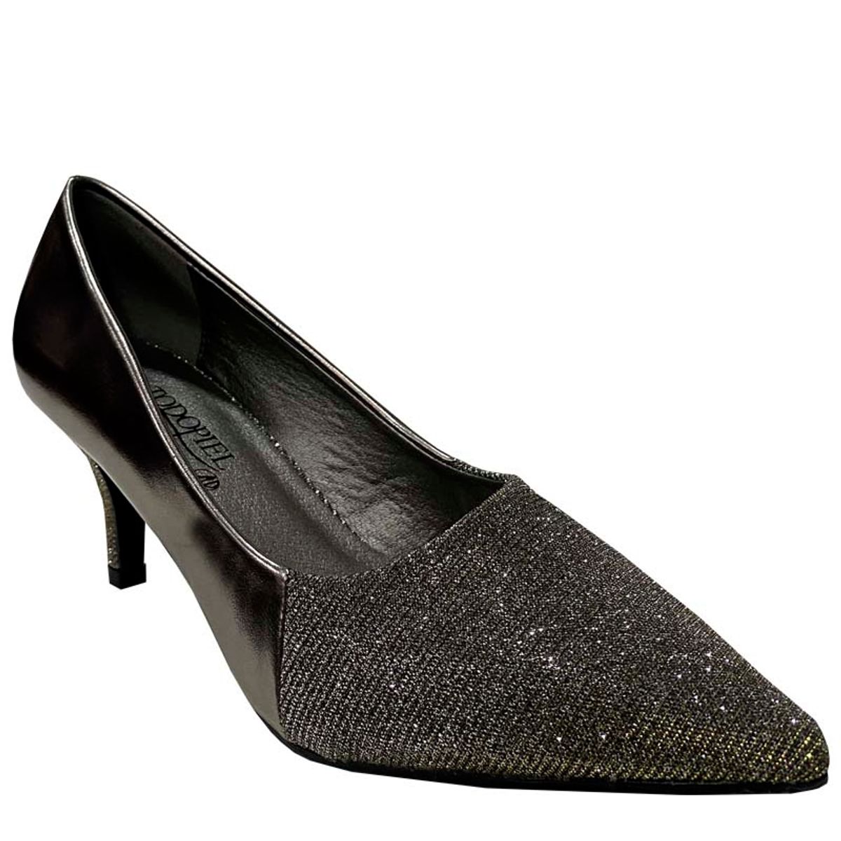 TODOPIEL - Zapato de Taco Mujer Plateado Todopiel