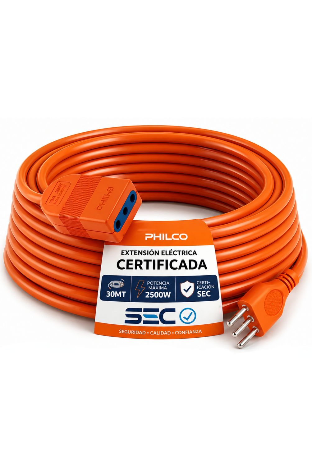 Extensión Eléctrica 30 M SEC XT49 / 2500W / 10A | Chile