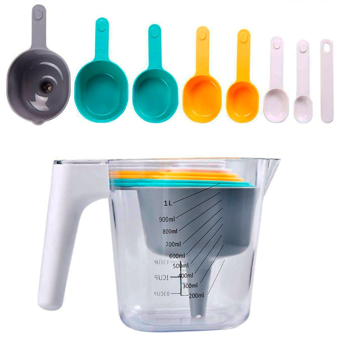 GENERICO - Set Cucharas Medidoras Y Jarro Graduado Cocina