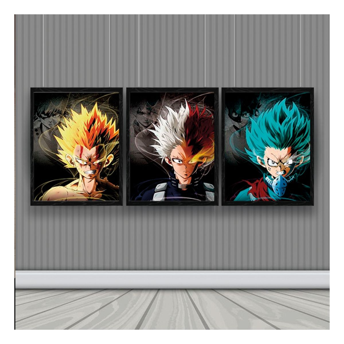 3DILUTION - My Hero Academia Cuadro 3D Lenticular 3 imagenes en 1