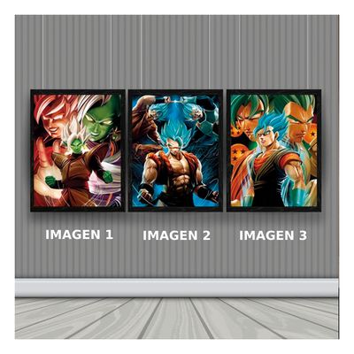 Imagen 2 del producto Dragon Ball Super Cuadro 3D Efecto Lenticular 3 imagenes en 1.