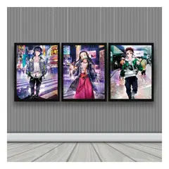 3DILUTION - Kimetsu No Jaiba Cuadro 3D Efecto Lenticular 3 imagenes en 1