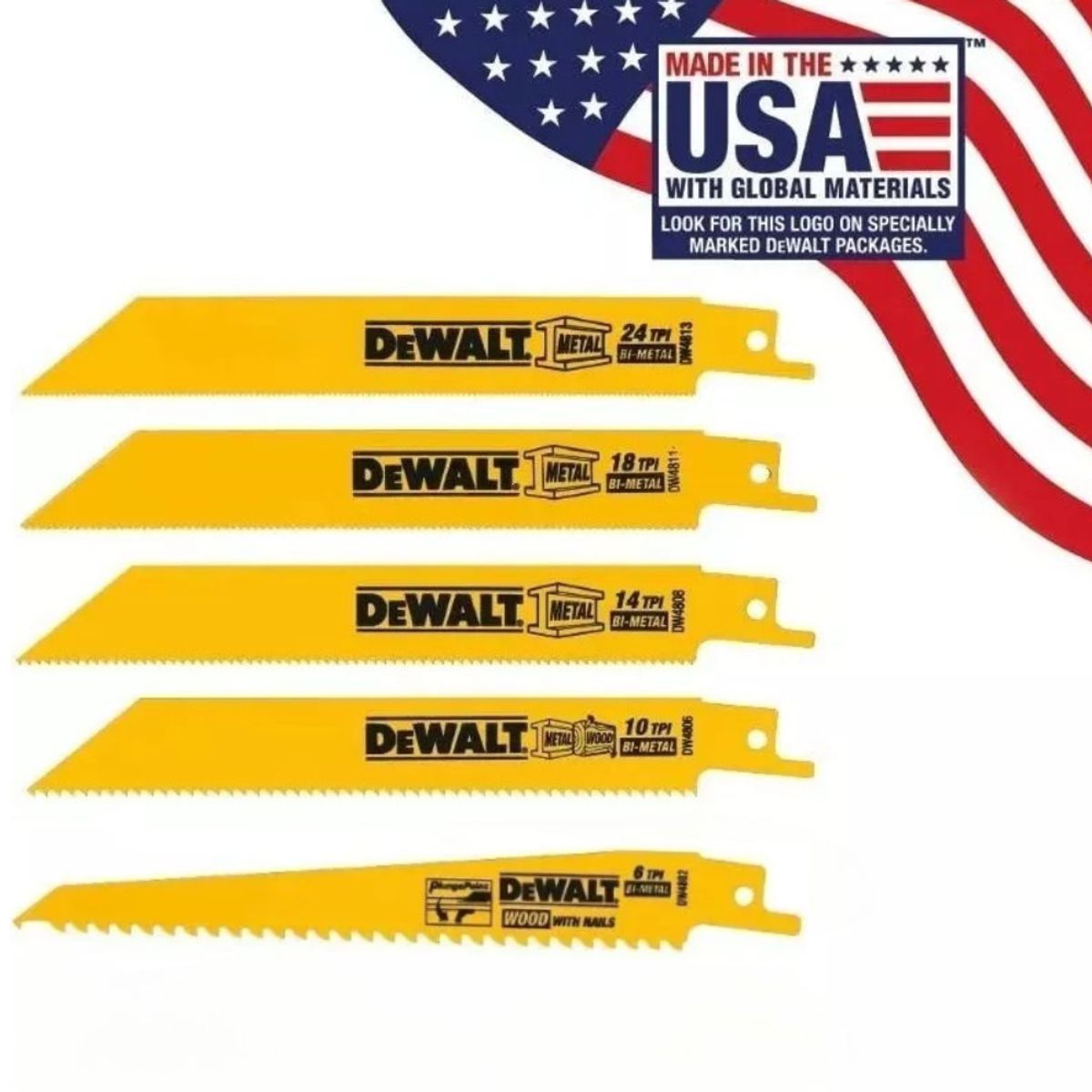 DEWALT - Dewalt 6 Hojas Para Sierra Sable Metal/madera  Dw4856