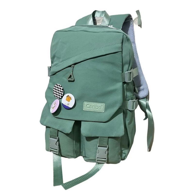 GENERICO - Mochila Bolso Escolar Juvenil Impermeable Gran Capacidad Verde