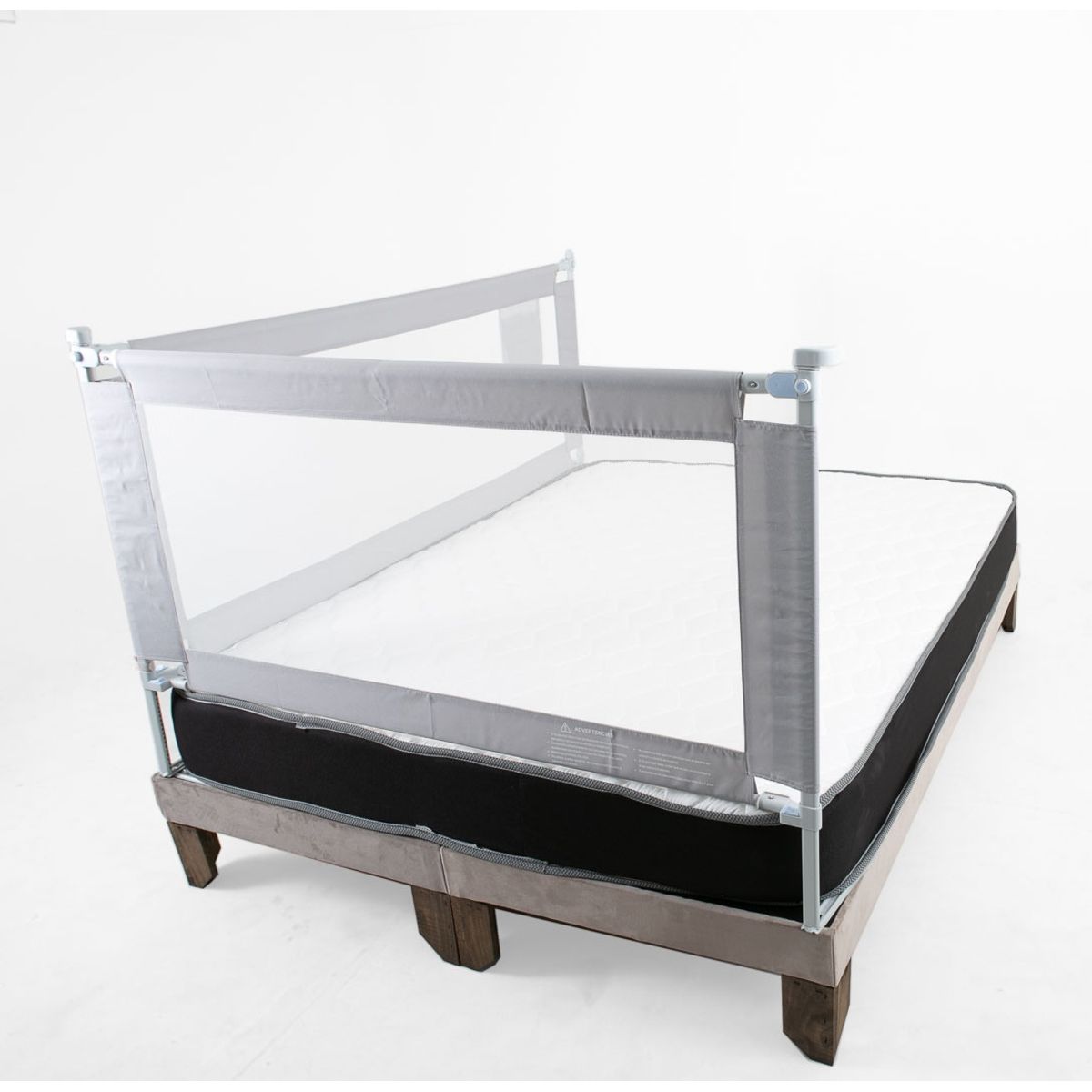 BEBE SURE - Set 2 barandas para cama 1 plaza 90x190 cm colchón bajo