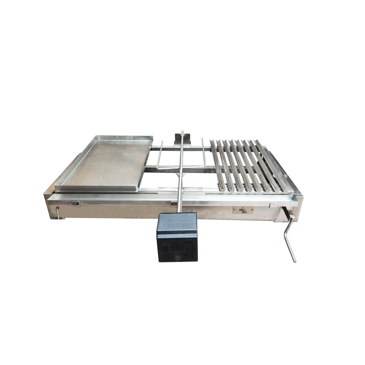 GRILLINOX - Parrilla inoxidable con Plancha Churrasquera y Asador