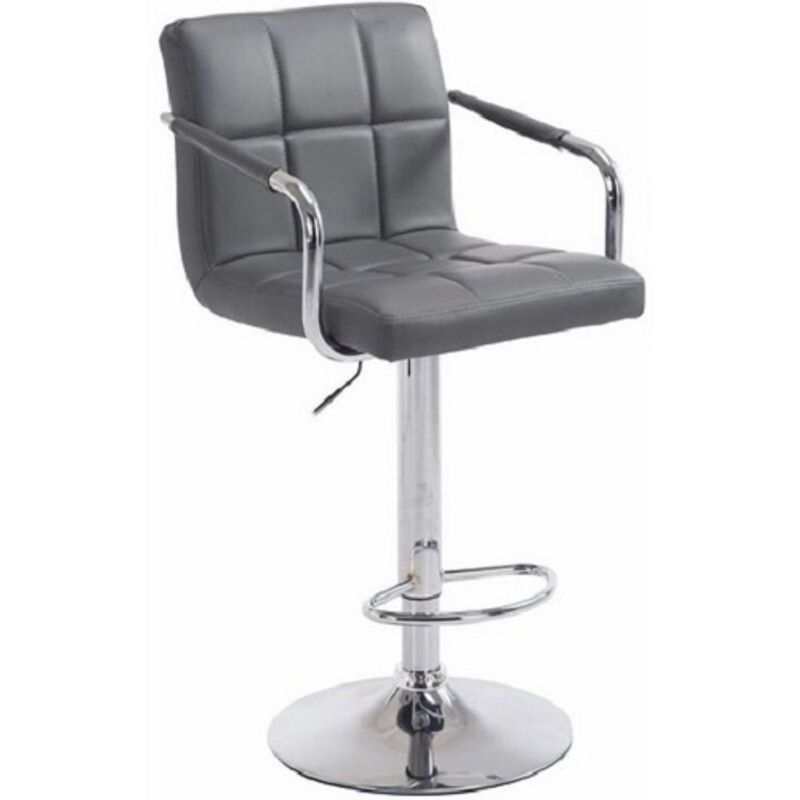 GENERICO - Silla Taburete Piso De Bar Con Apoya Brazo y Pies Negro