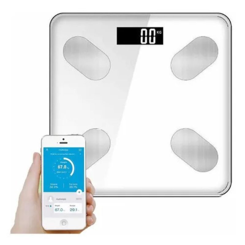 GENERICO - Pesa-balanza inteligente con Bluetooth para deporte fitness