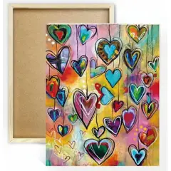 MI ARTE OCIO CONSENTIDO - Pintura diamante Corazones 40x30 cm INCLUYE BASTIDOR