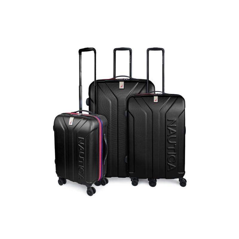 NAUTICA - Set 3 maletas Prime S+M+L negra NAUTICA
