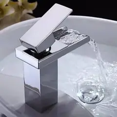 GENERICO - Grifo Llave Cascada Recta para Lavamanos Monomando.