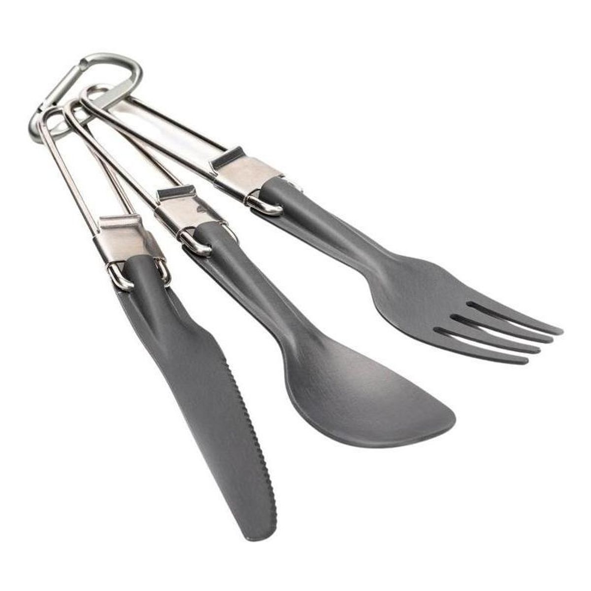 ANDESGEAR - Set Cubiertos Camping Gris ANDESGEAR