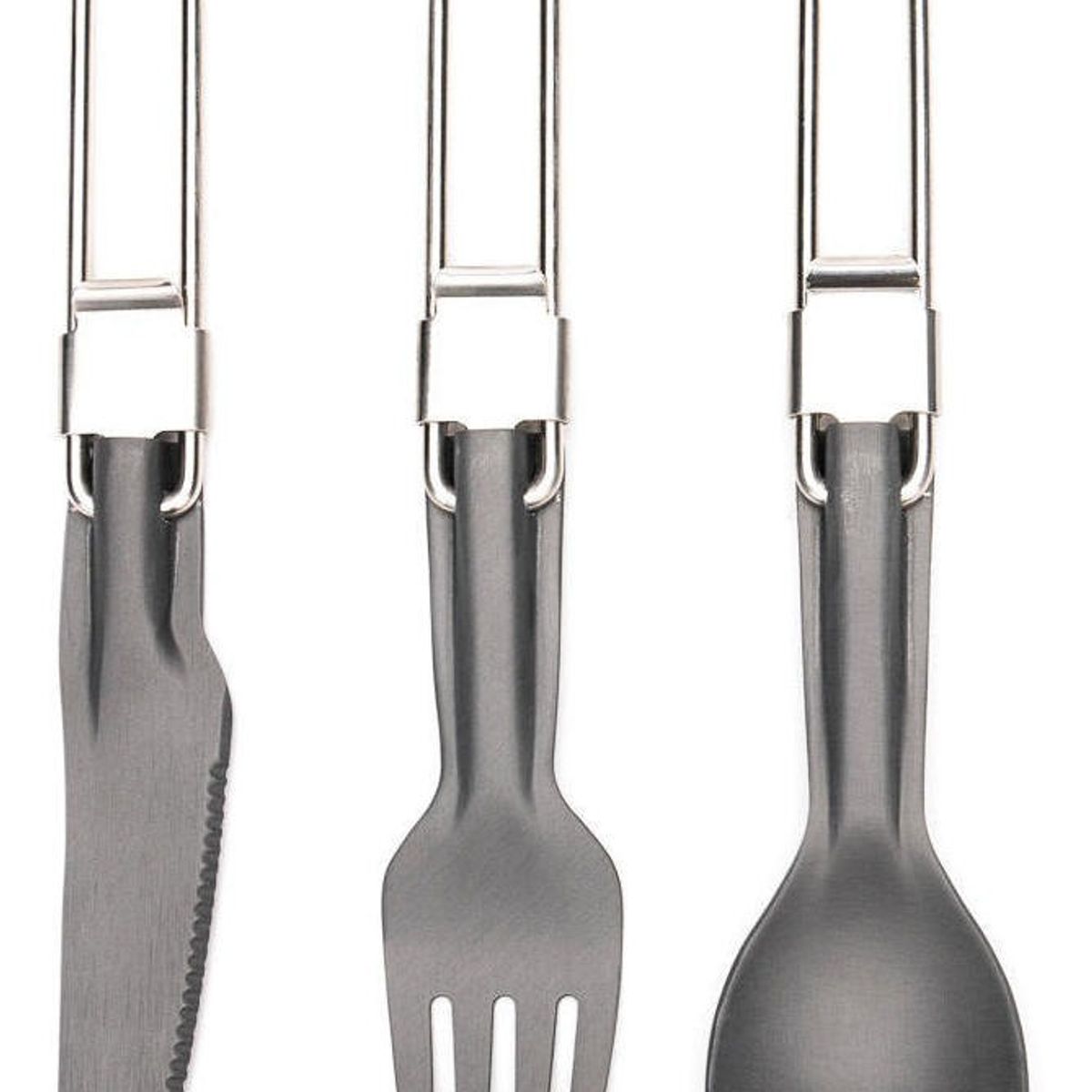 ANDESGEAR - Set Cubiertos Camping Gris ANDESGEAR