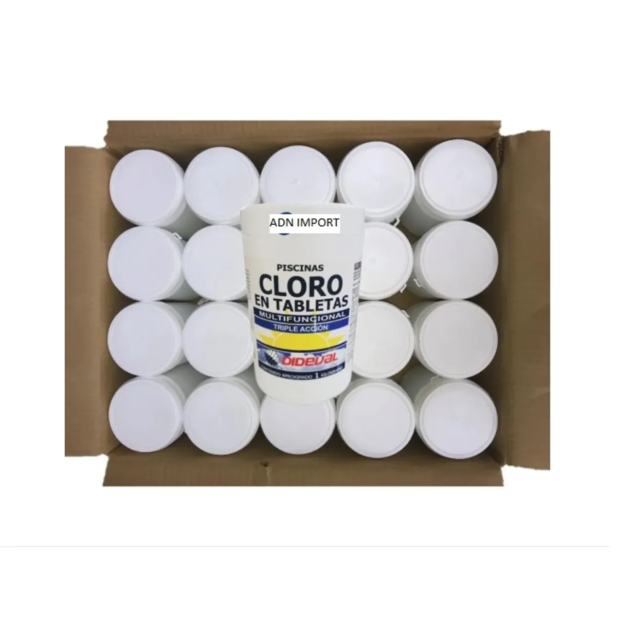 TRIPLE C - Cloro en tabletas para piscinas 20kg Triple acción
