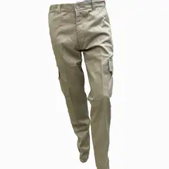 ISLANDER - Pantalon Twill Cargo Beige