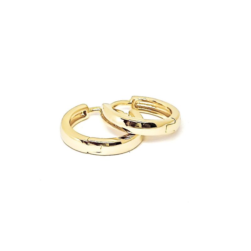ANDREA COGGIOLA JOYAS - Aros Argollas Bisagra Enchapado Oro 18K