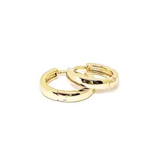 ANDREA COGGIOLA JOYAS - Aros Argollas Bisagra Enchapado Oro 18K