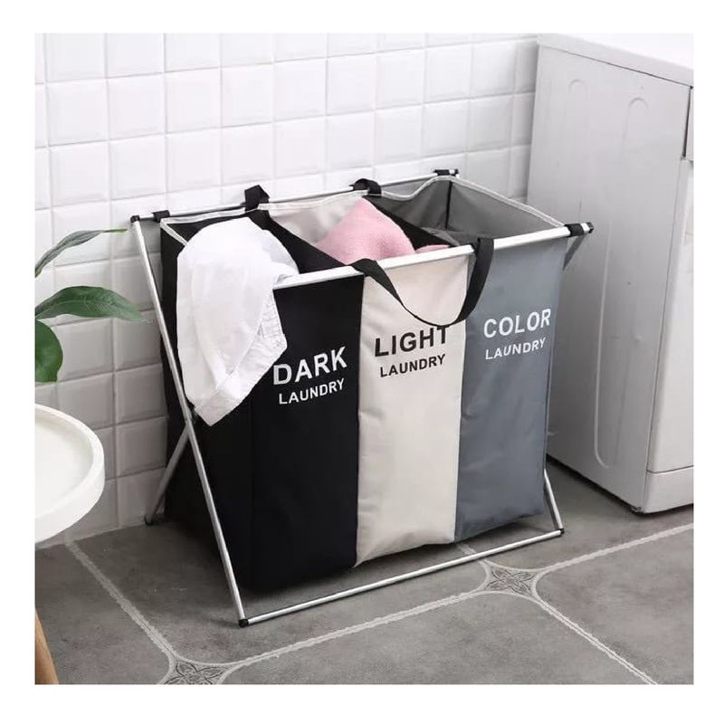 UNIVERSAL - Cesta Para Ropa Sucia Plegable 3 División