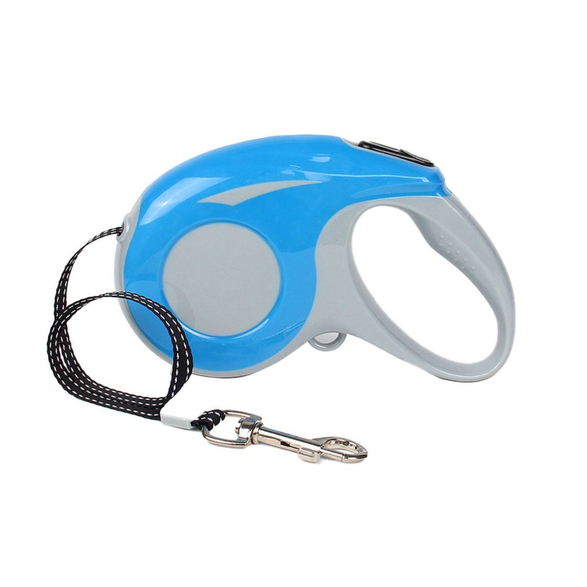 SPORTIME - Correa Mascota Retractil Automatica 5 mts Perro Gato Celeste