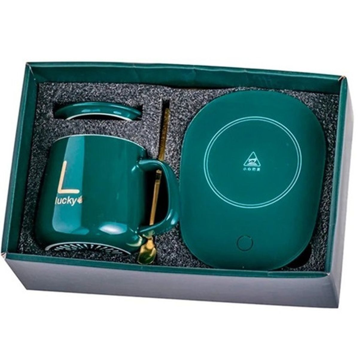 GENERICO - Taza Con Calentador Eléctrico  55°c Tazón Para Café Té Leche Blanco.