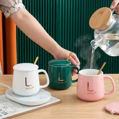 IRM - Mug Termico Taza Ceramica Con Calentador Inteligente Individual Diseños Surtidos FIGO STORE
