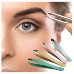 KISS BEAUTY - SET DE 4 MINI PINZAS DE CEJAS DIFERENTES PUNTAS