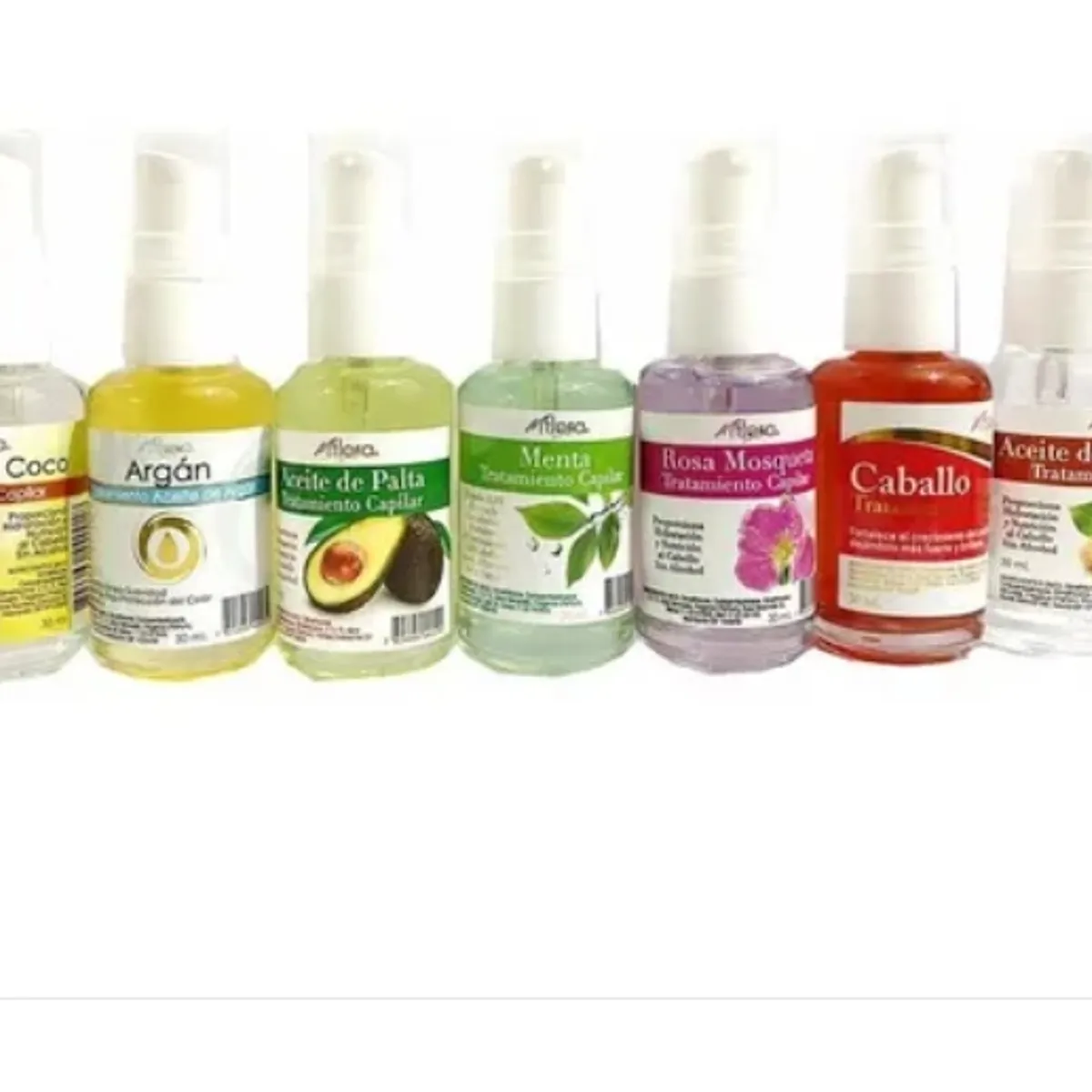 GENERICO - 6 Aceite De Argan 30ml Flora / Coco/ Almendra/ Rosa /palta