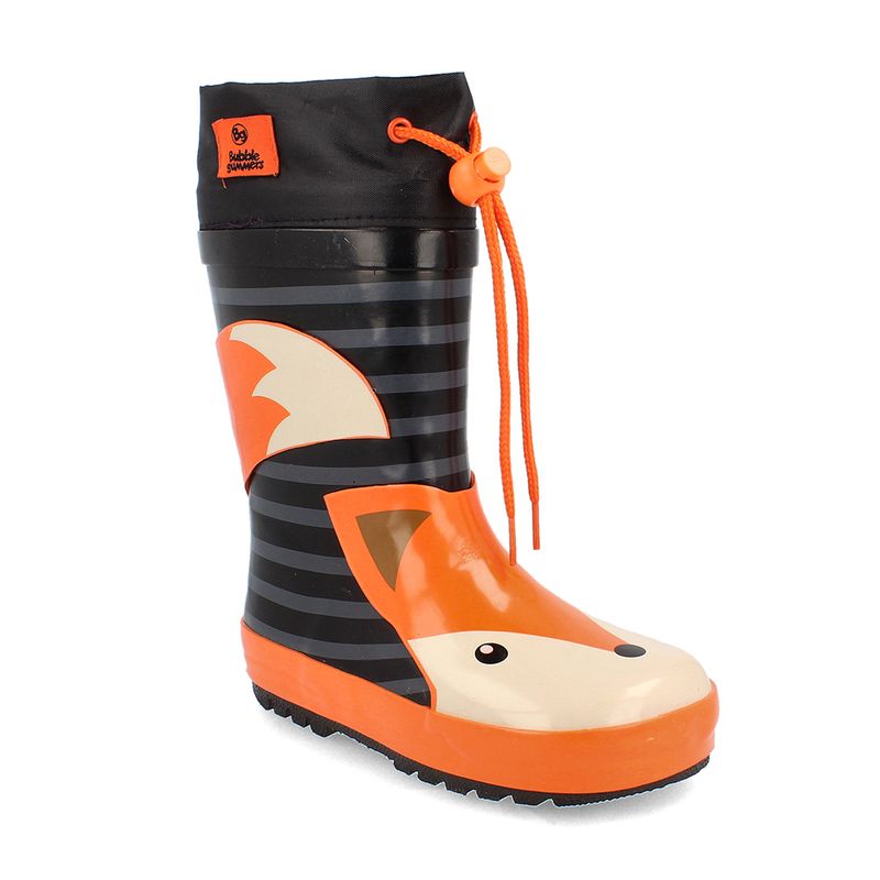 BUBBLE GUMMERS - BOTA DE AGUA NIÑO BUBBLEGUMMERS FOX NEGRO 34-38