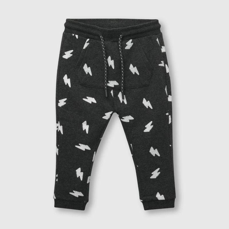 COLLOKY - Pantalón de bebé niño rayos gris (3 a 36 meses)