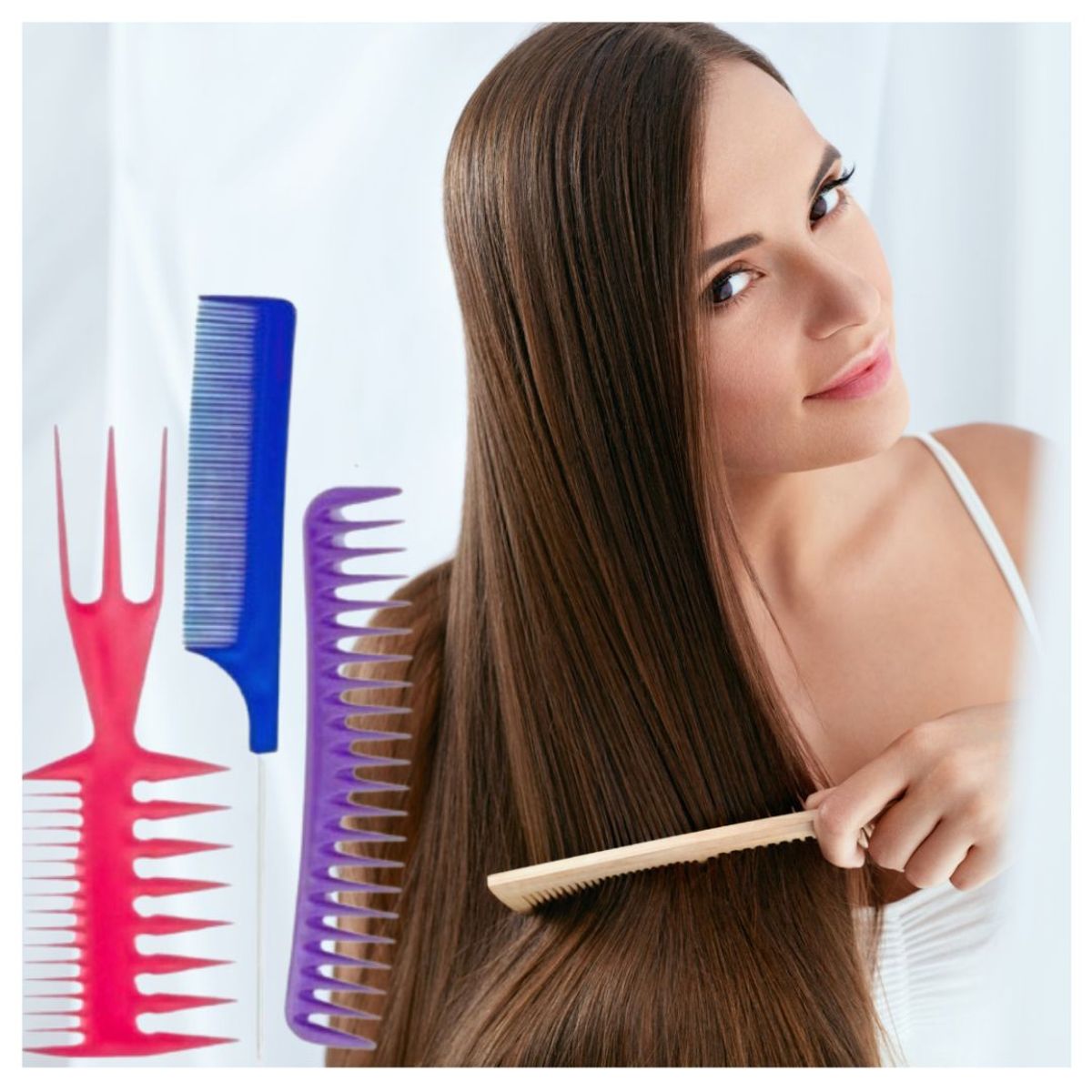 GENERICO - SET DE 3 PEINES PARA EL CABELLO