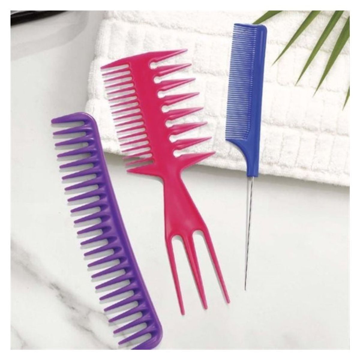 GENERICO - SET DE 3 PEINES PARA EL CABELLO