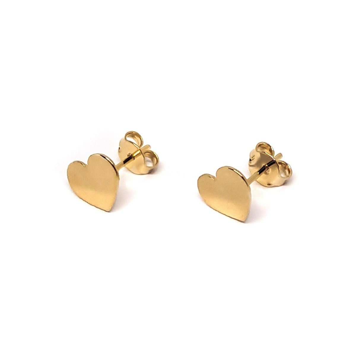 ANDREA COGGIOLA JOYAS - Aros Corazón Plano Enchapado Oro 18K