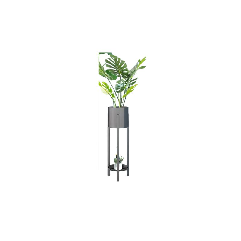 KAUTIVA - Macetero Elite Negro con Pedestal negro M
