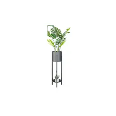 KAUTIVA - Macetero Elite Negro con Pedestal negro M