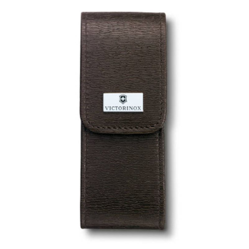 VICTORINOX - Estuche de cuero café para cinturón, 111 mm,