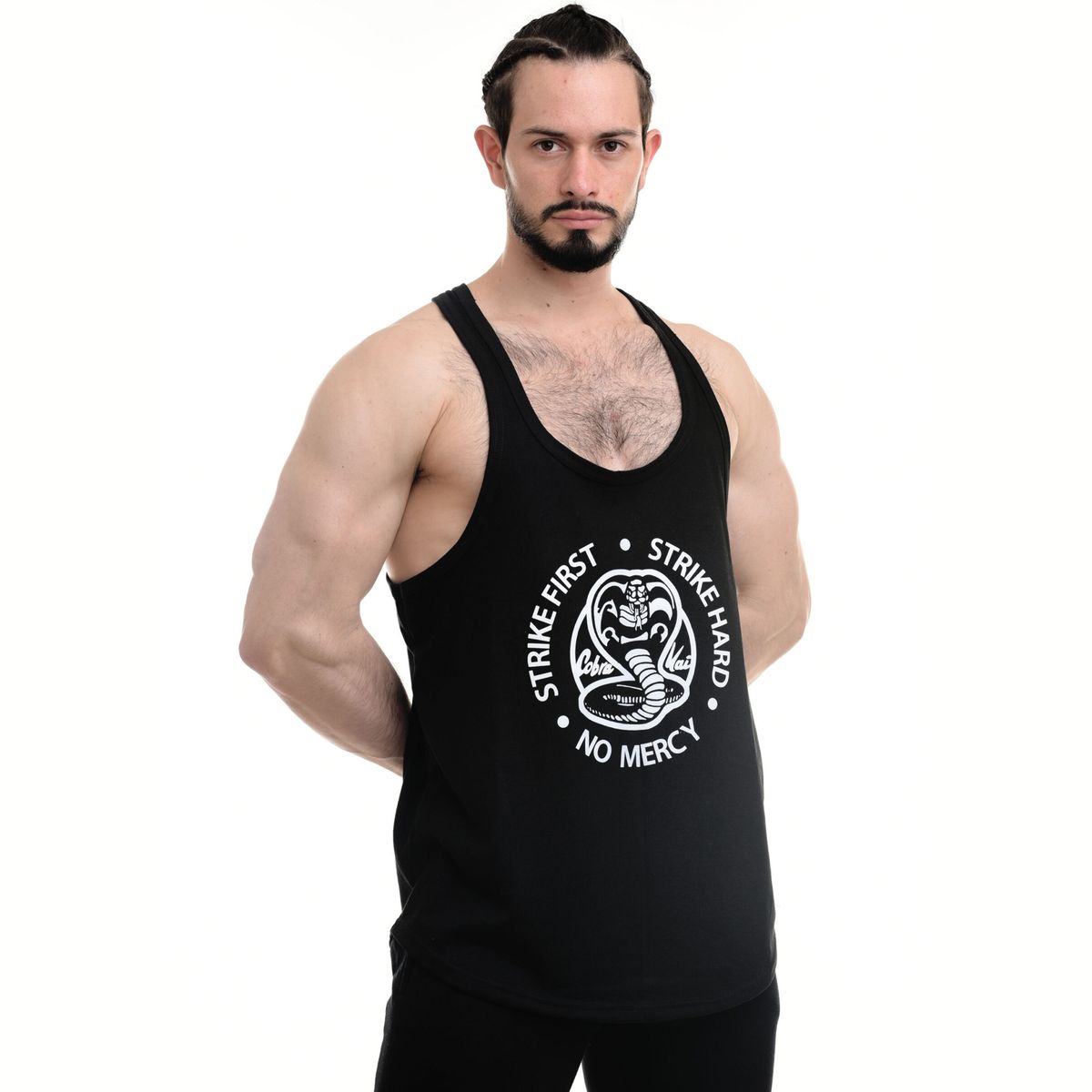 GENERICO - Polera Musculosa tirante cobra kai Negro