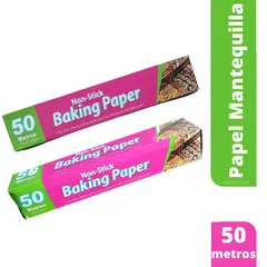 GENERICO - Rollo de Papel Mantequilla 30x50 metros Papel para Hornear