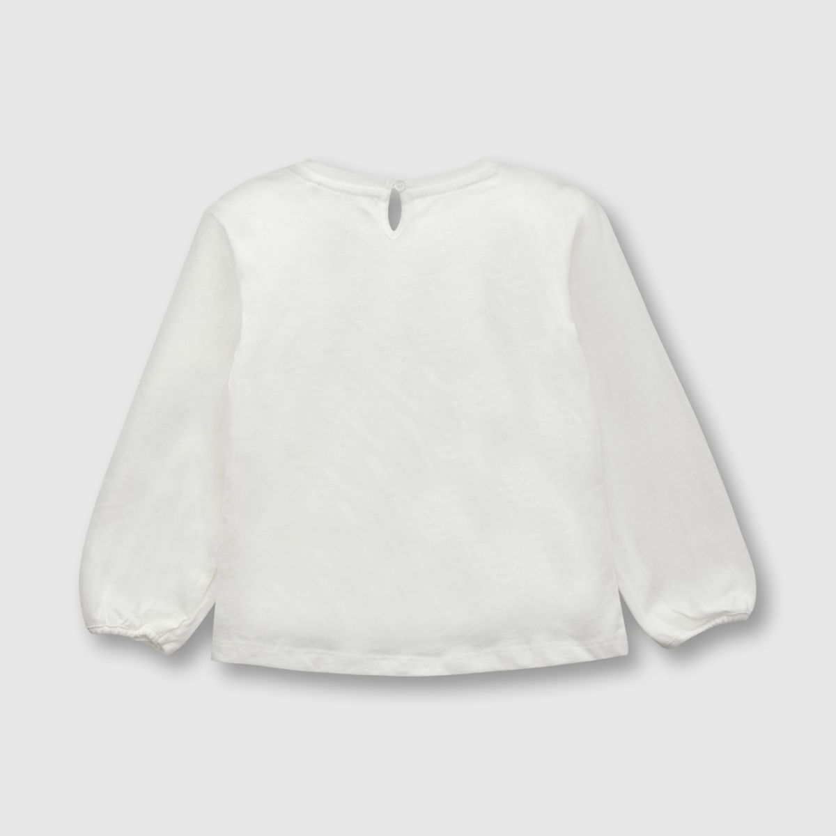 COLLOKY - Polera de bebé niña hongos blanco (3 a 36 meses)._