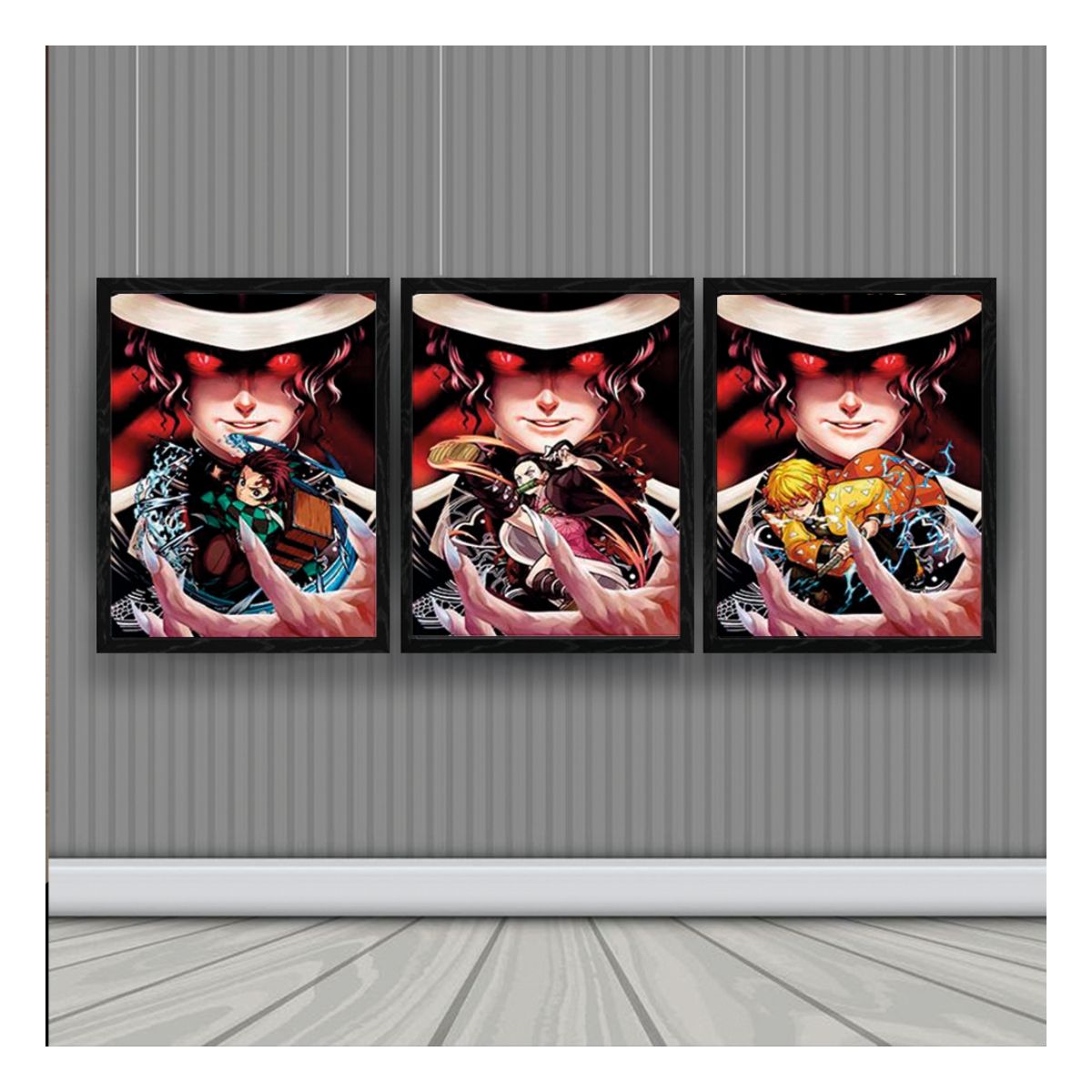 3DILUTION - Demon Slayer Anime Cuadro 3D Efecto Lenticular 3 imagenes en 1