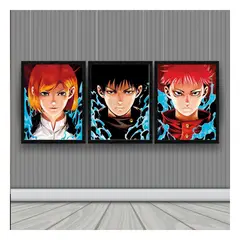 3DILUTION - Jujutso Kaisen Anime Cuadro 3D Efecto Lenticular 3 imagenes en 1